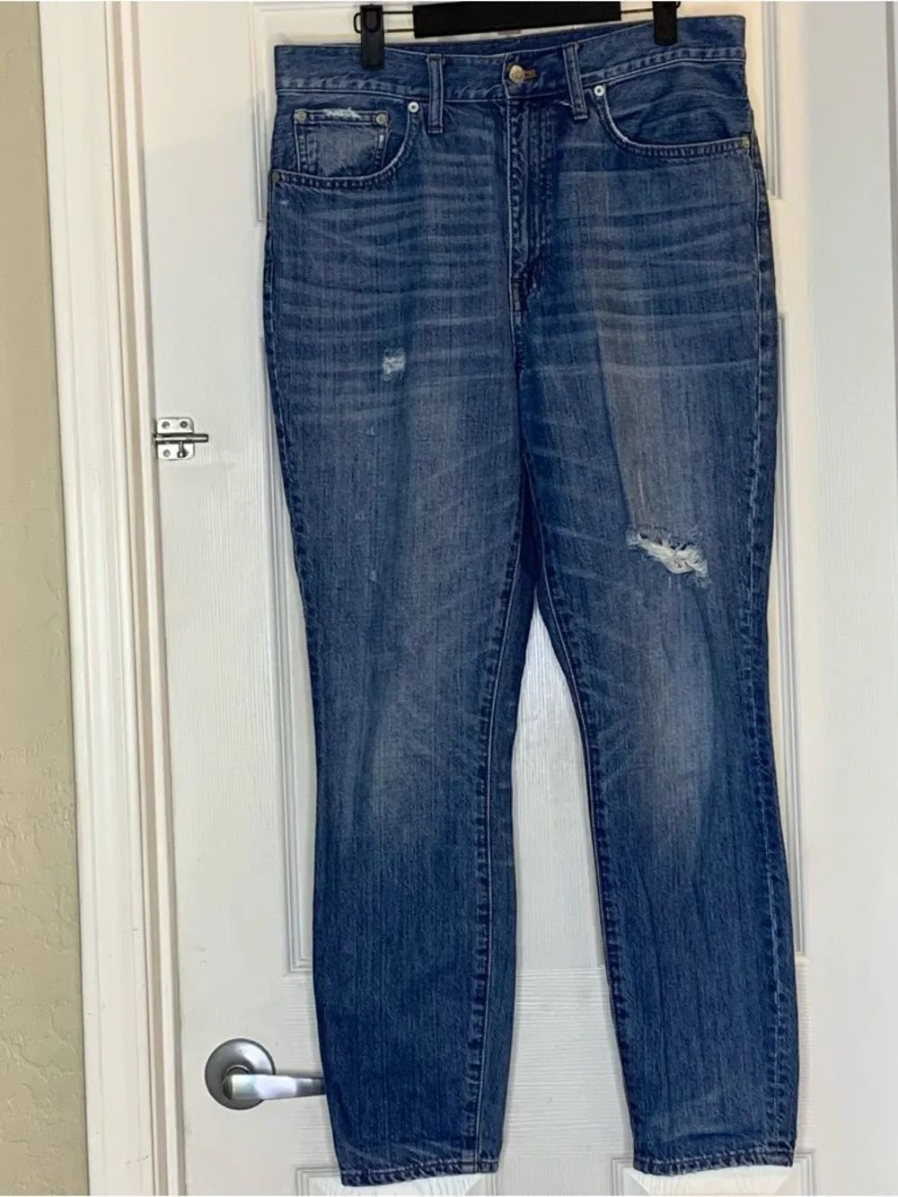 Madewell Rigidly Skinny Jeans High Rise Distressed Size 30